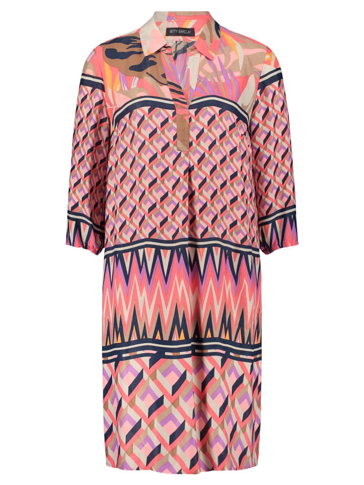 

Короткое платье Betty Barclay Hemdblusenkleid mit Kragen, цвет Red/Beige