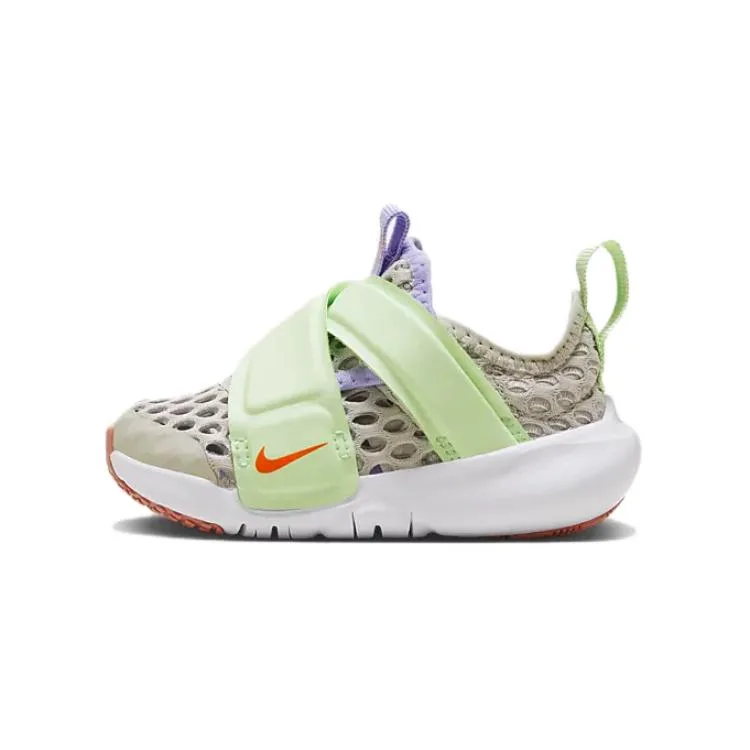 Nike Flex Advance Slip Resistant Abrasion Resistant Low top детские кроссовки Gray Green Purple Orange