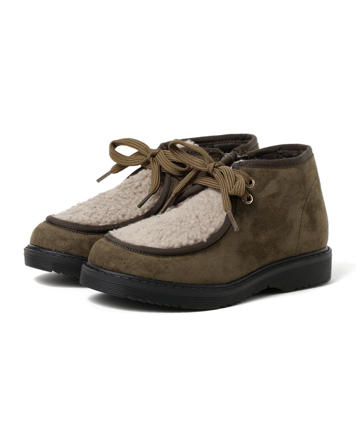 Ботинки с мокасиновым носком Boa Moce Toe (17–22 см) B:Ming By Beams, Olive
