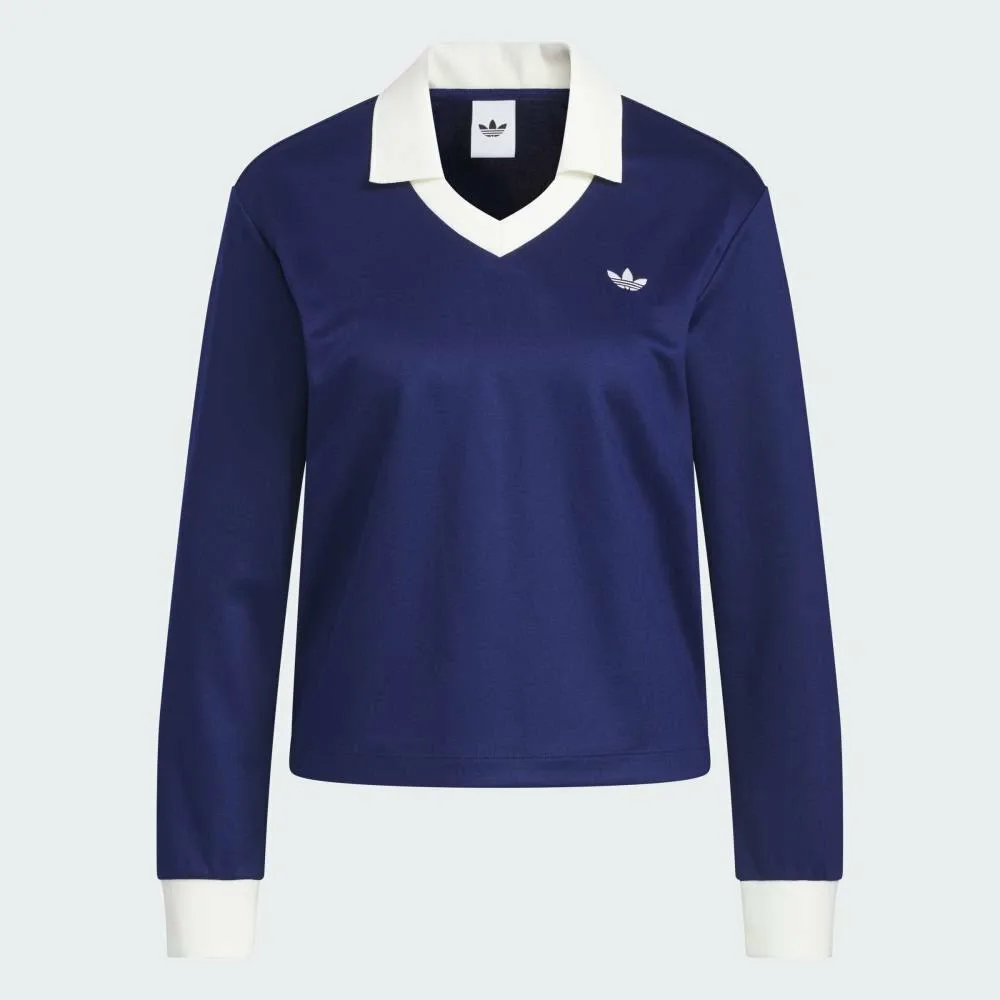 Футболка с V-образным вырезом и длинными рукавами Adidas, blue — фото 4