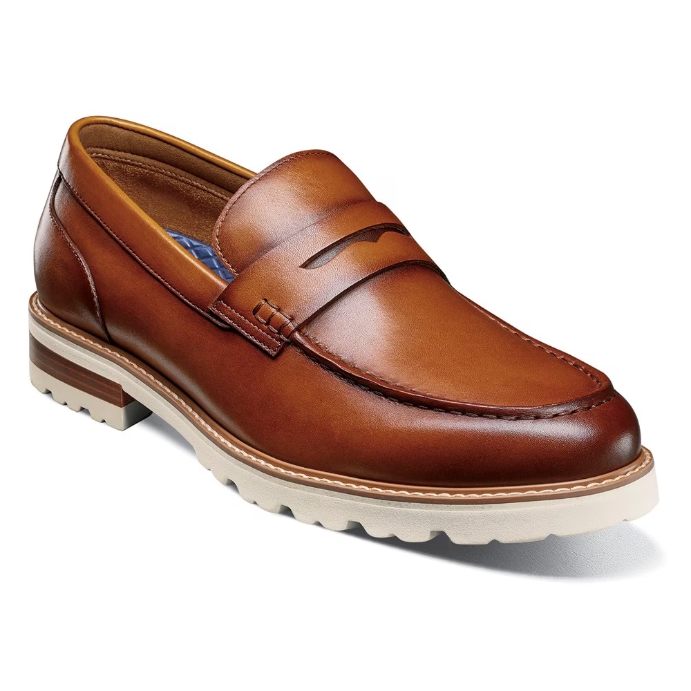 

Мокасины с мокрой мочкой и перфорацией Renegade Florsheim, cognac/multi