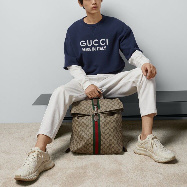 Толстовка мужская Gucci, темно-синяя — фото 2