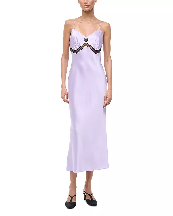 

Шелковое платье Терра Staud, фиолетовый