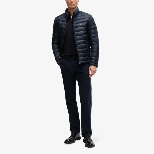 Брюки-Чиносы Slim-Fit прямого кроя из эластичного хлопка Boss, синий — фото 2