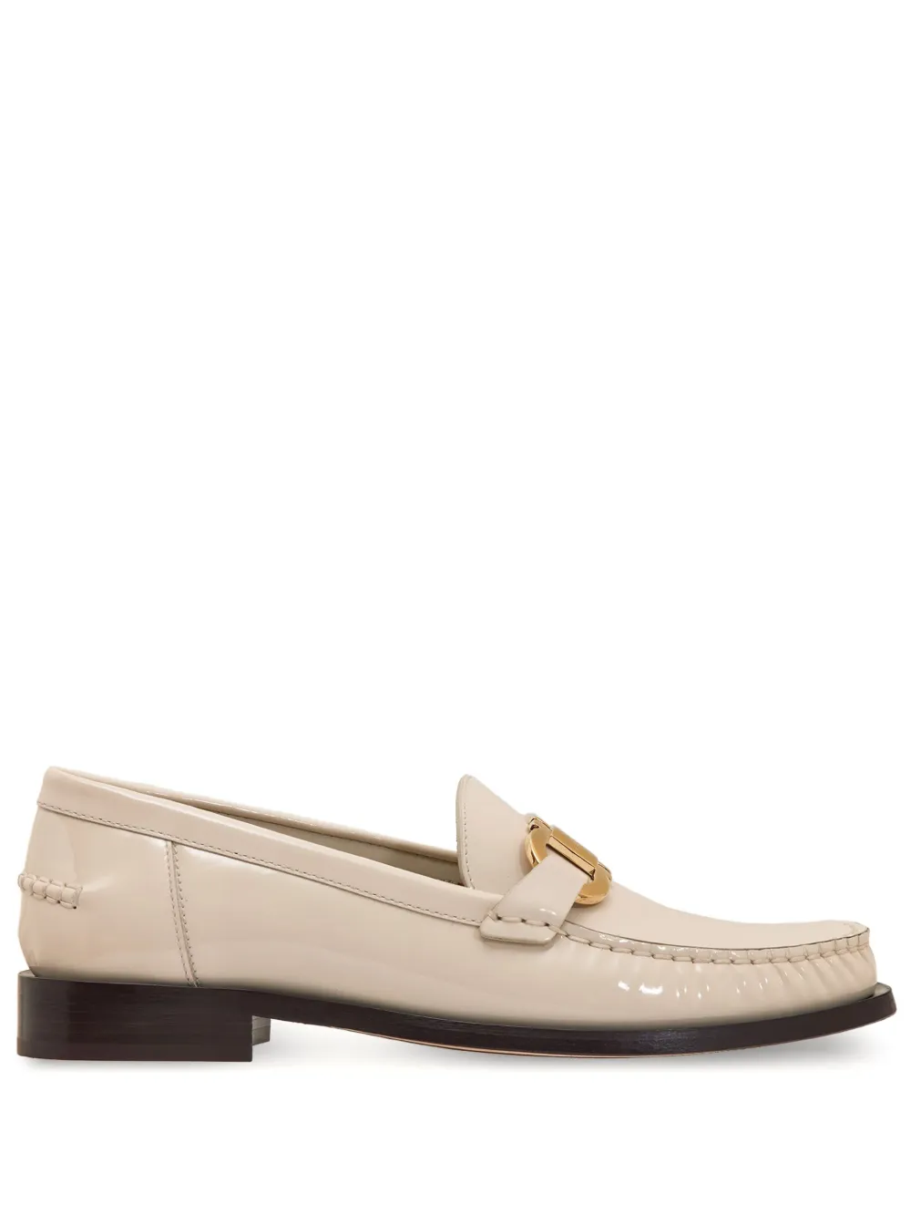 Лоферы с декором Gancini Ferragamo, нейтральный