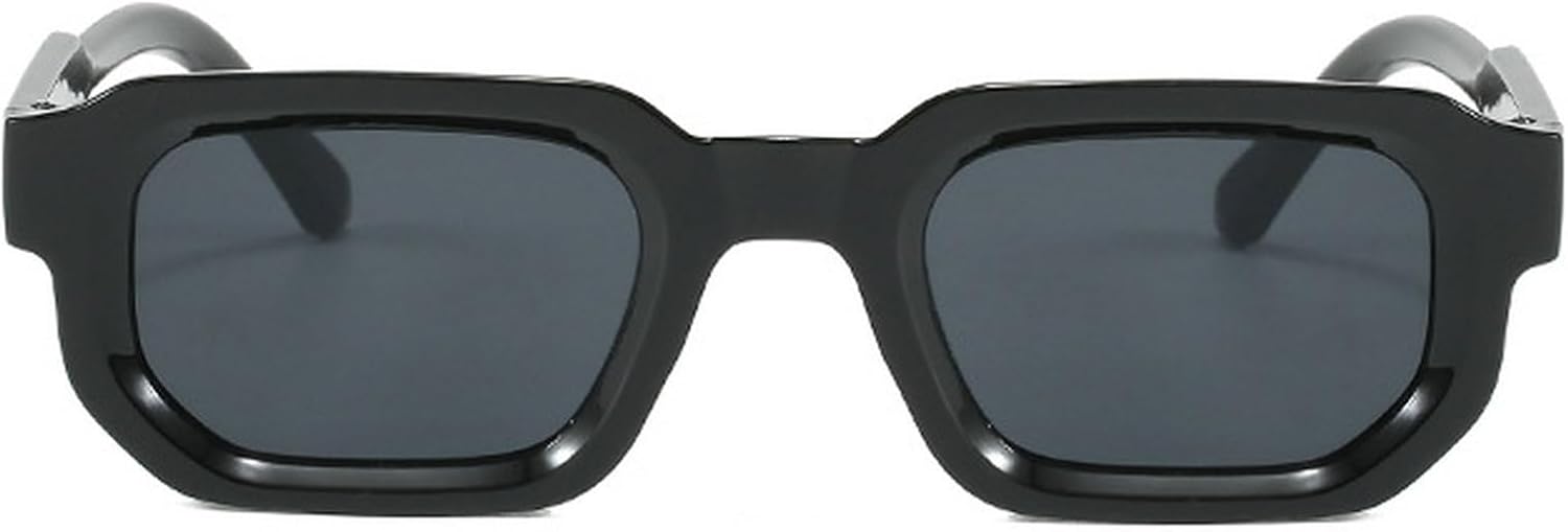 

Мужские винтажные солнцезащитные очки в прямоугольной оправе, модные ретро-очки, роскошные солнцезащитные очки с защитой от УФ-излучения UV400, женские защитные очки mincl, Black