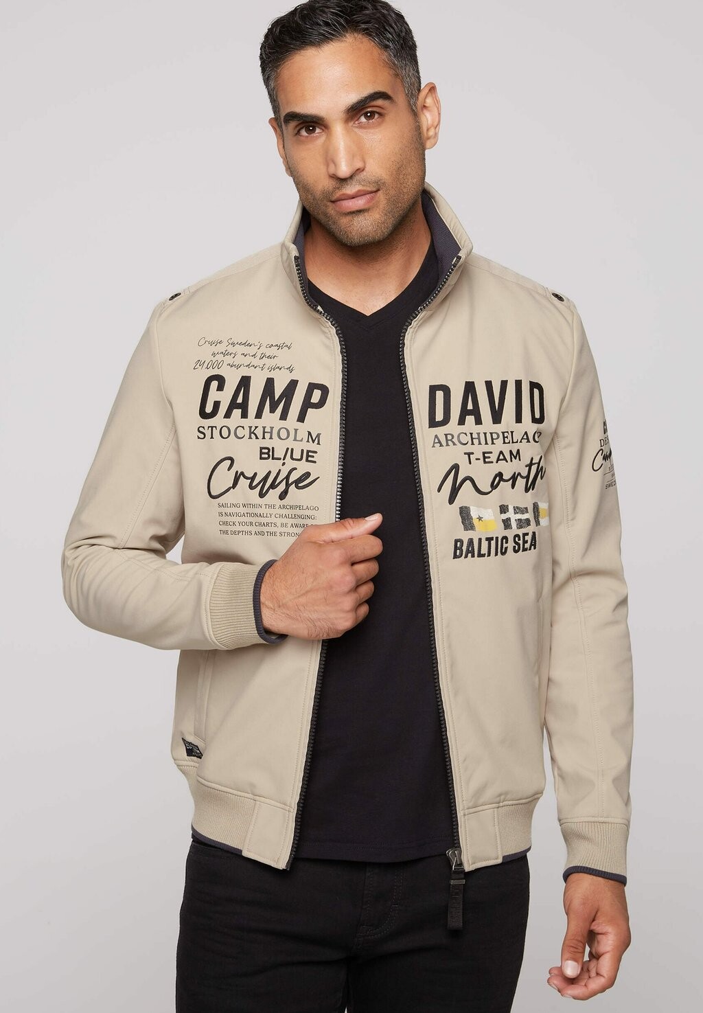 

Легкая куртка MIT LOGO ARTWORKS Camp David, бежевый
