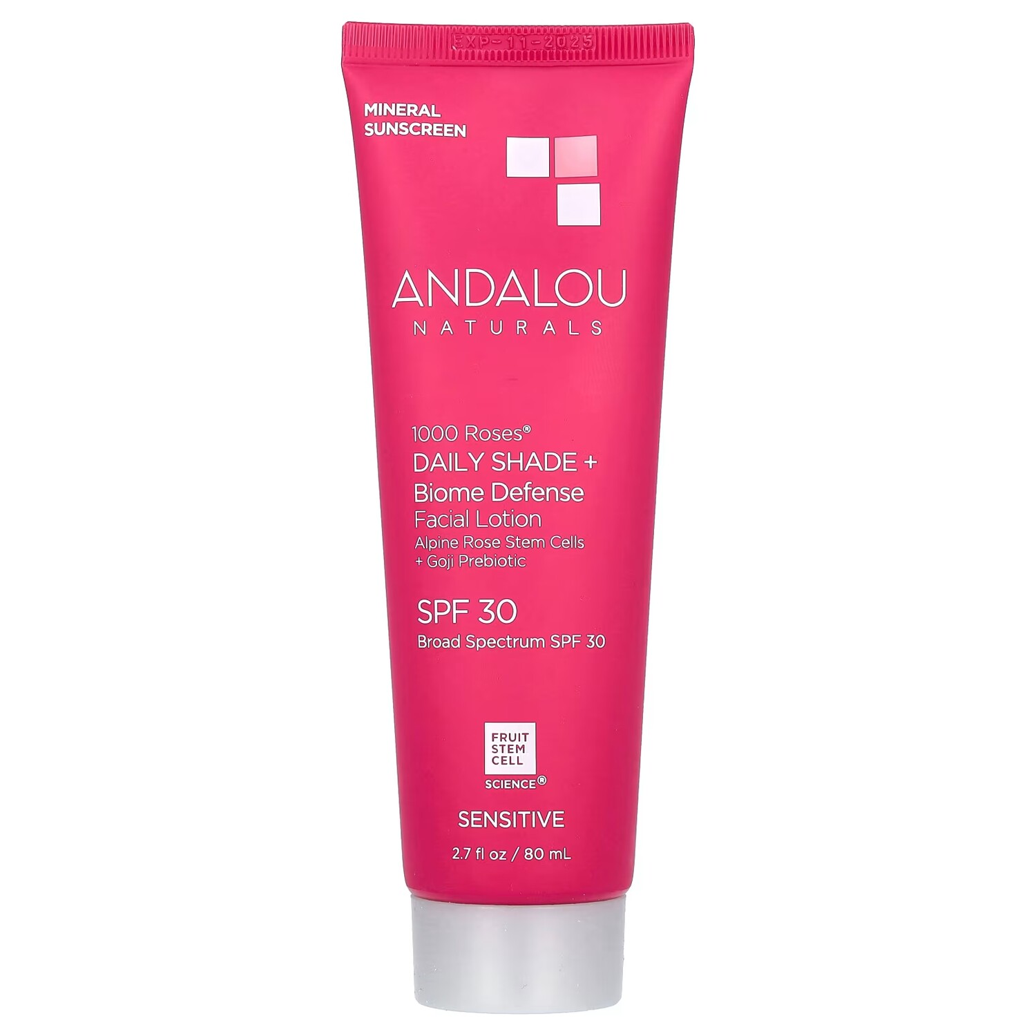 

Лосьон для лица Andalou Naturals 1000 Roses Daily Shade + Biome Defense, 80 мл