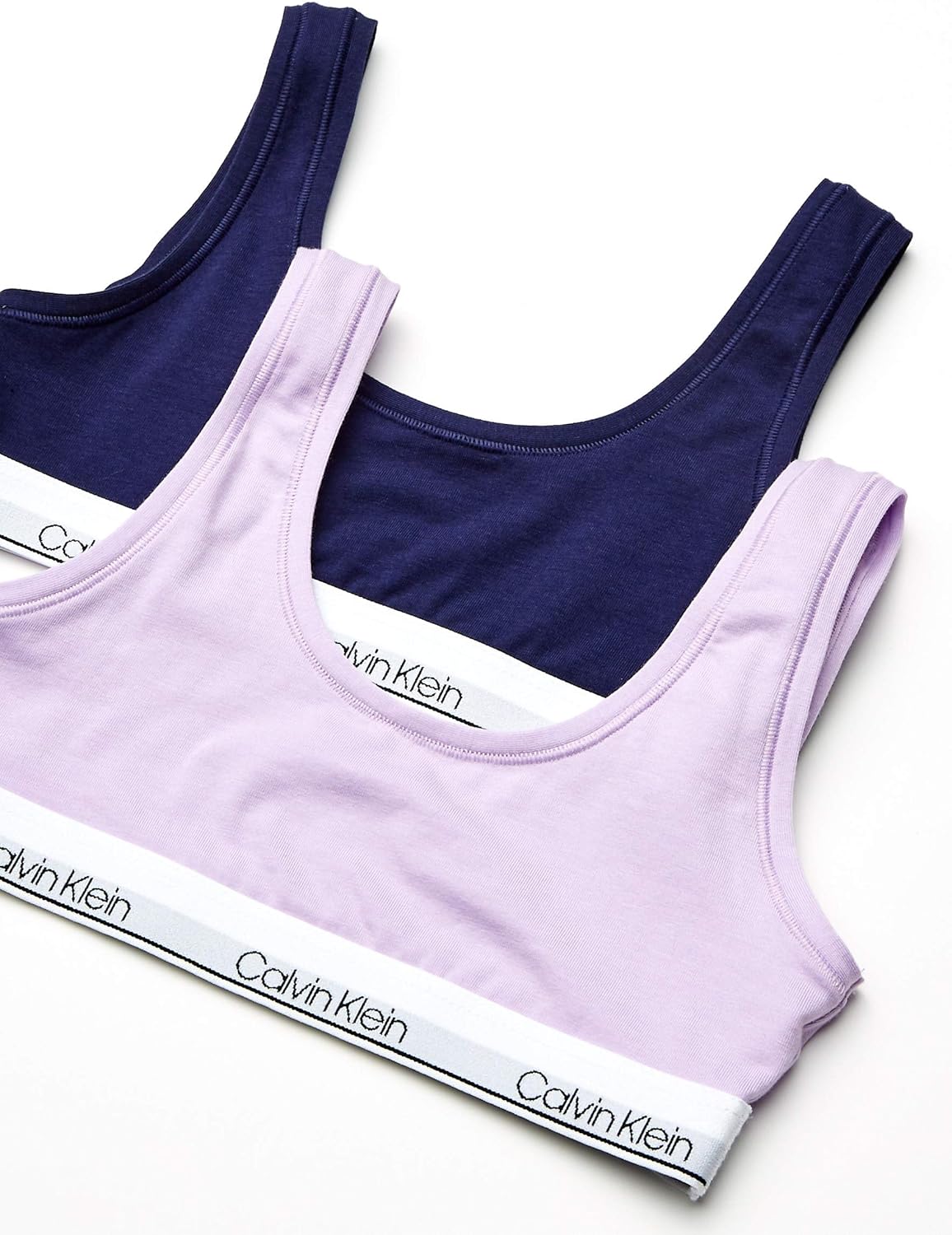 Комплект из 2 бюстгальтеров-бралеттов Calvin Klein Girls Modern Cotton, Blue,Purple — фото 2