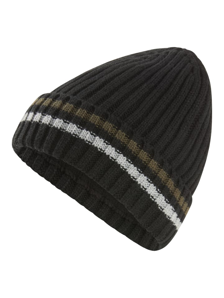 

вязаная шапка черного, серого и зеленого цветов Man's World