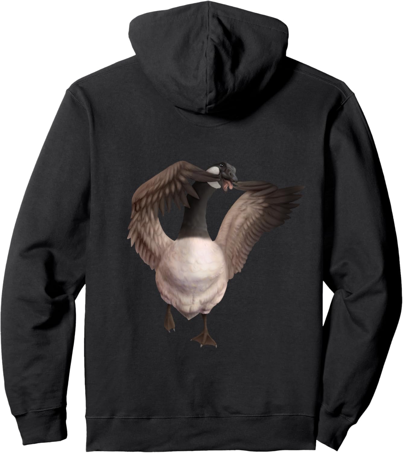

Толстовка с изображением забавного гуся - Canadian Goose Birdy Birbs, черный