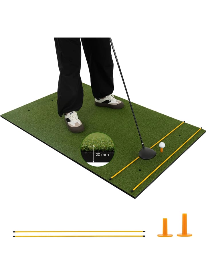 

COSTWAY Тренировочный коврик для гольфа 152х92 см, толщина 20 мм, зеленый