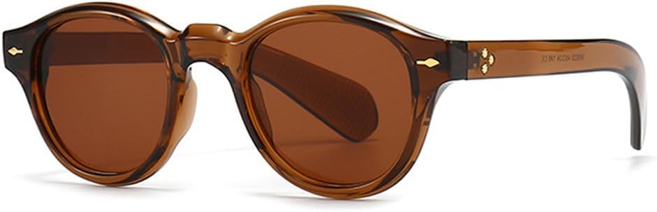 

Солнцезащитные очки UV400 с круглыми заклепками в стиле панк, градиентной расцветкой, для женщин и мужчин, для бега и занятий спортом на открытом воздухе UYPTK, Brown Brown