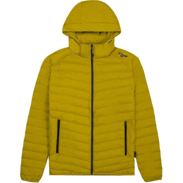 

Mizuno Эссеншиал серия пуховая куртка мужская, 44/Moss Yellow
