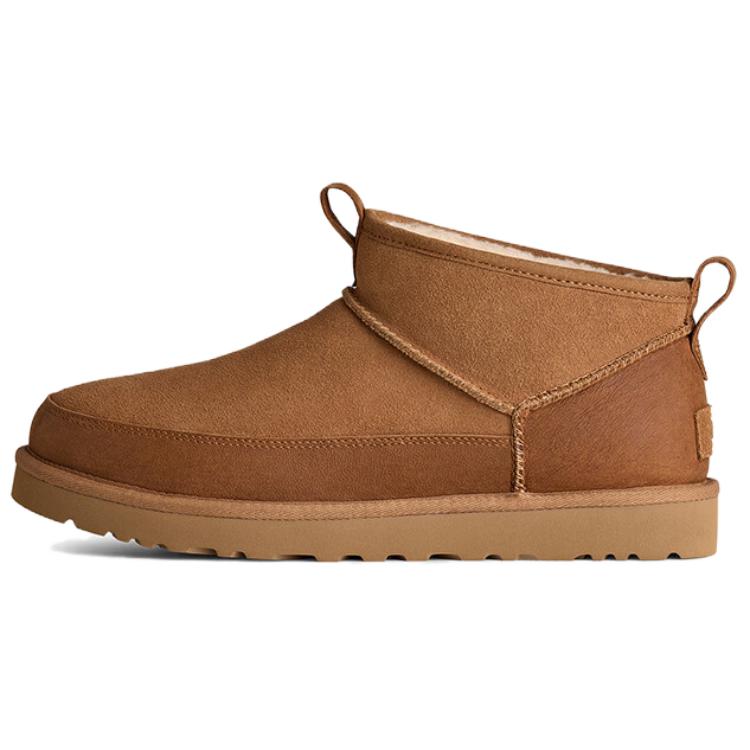 

Мужские зимние ботинки UGG CLASSIC ULTRA MINI замшевые короткие, каштановый
