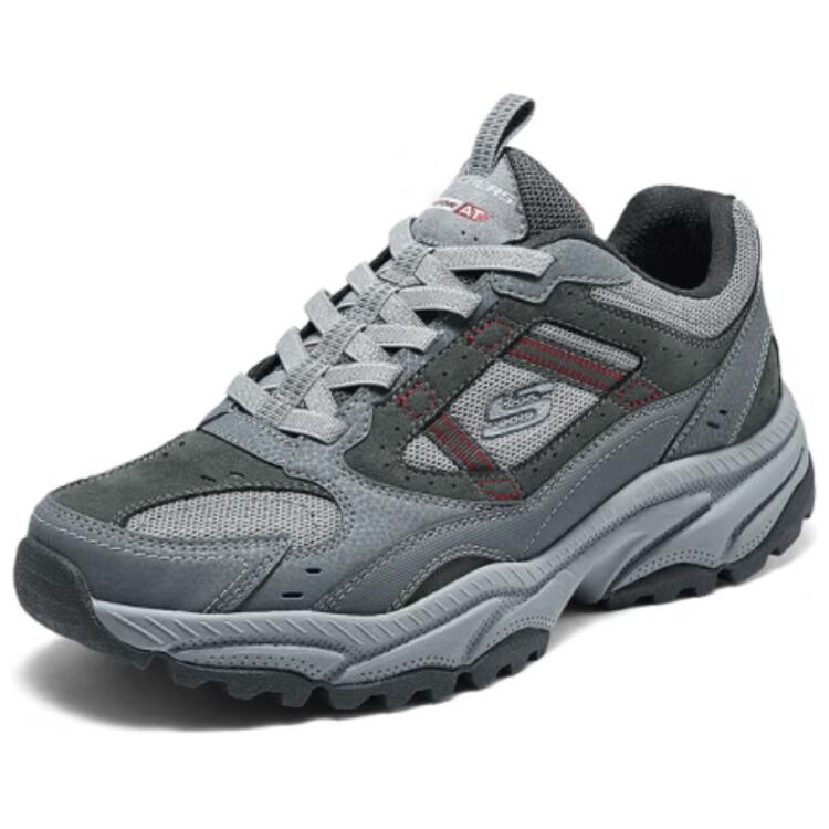 Кроссовки Skechers OUTDOOR MENS Lifestyle Shoes Men Low-top Charcoal Grey/red, серый/красный — фото 3