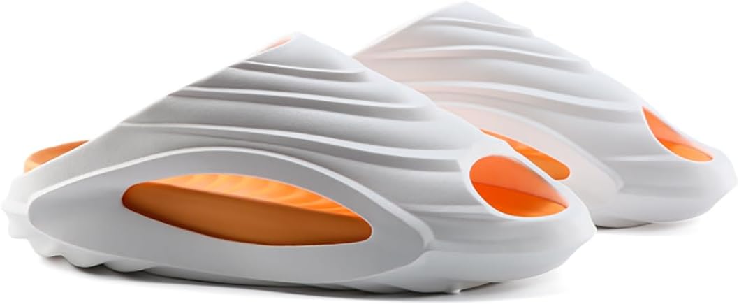 

Тапочки XUDEJUN EVA для мужчин и женщин, супер мягкие и удобные, легкие как подушка, унисекс-тапочки на платформе Cozzzy, классические, для дома и улицы, белый/оранжевый
