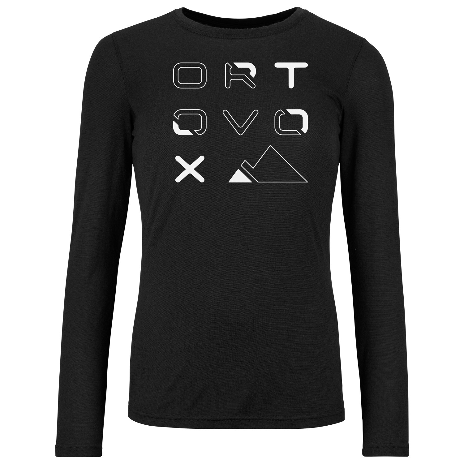 

Рубашка из мериноса Ortovox 185 Merino Brand Outline L/S, цвет Black Raven