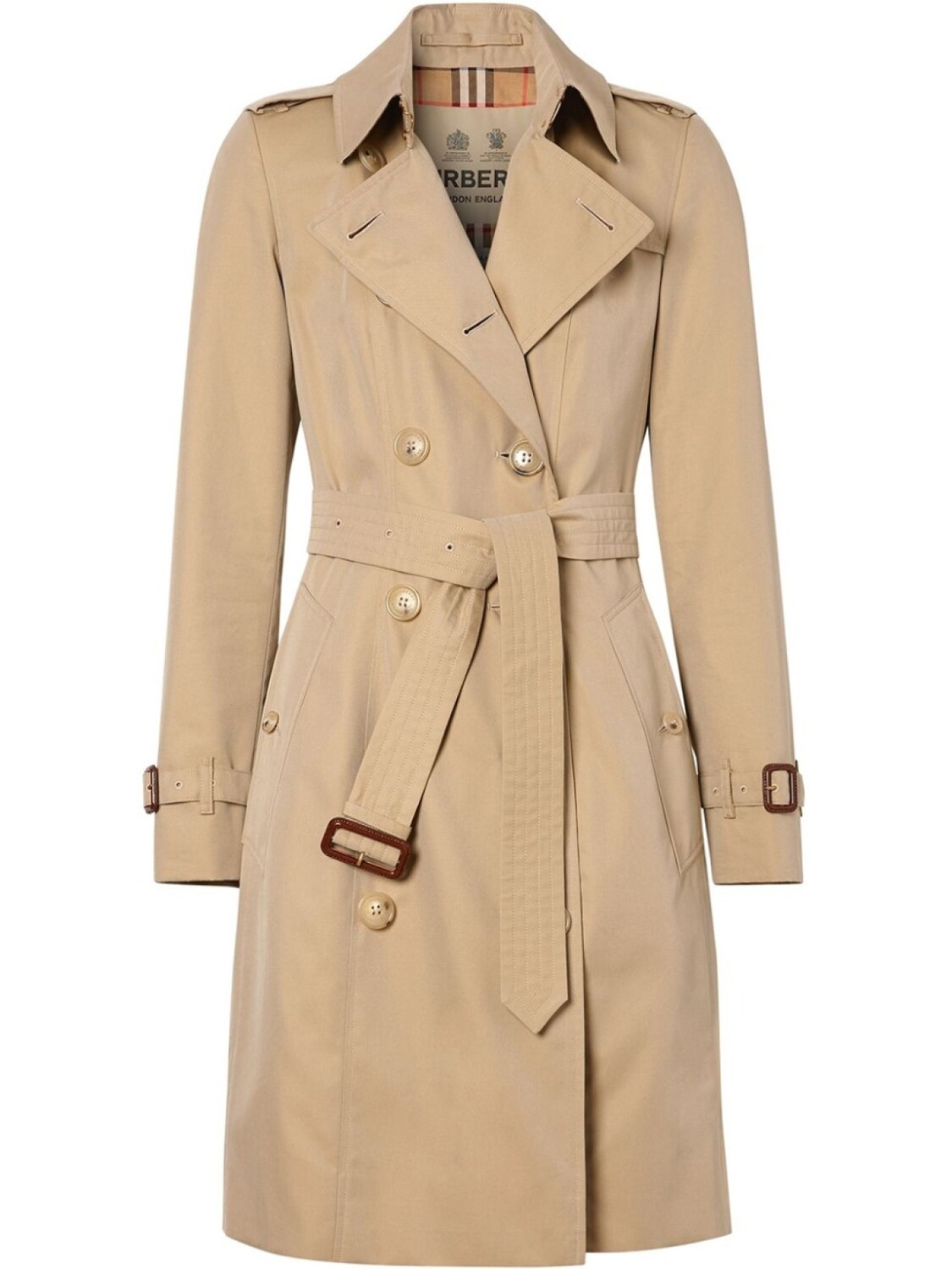 

Burberry тренч Chelsea Heritage длины миди, коричневый