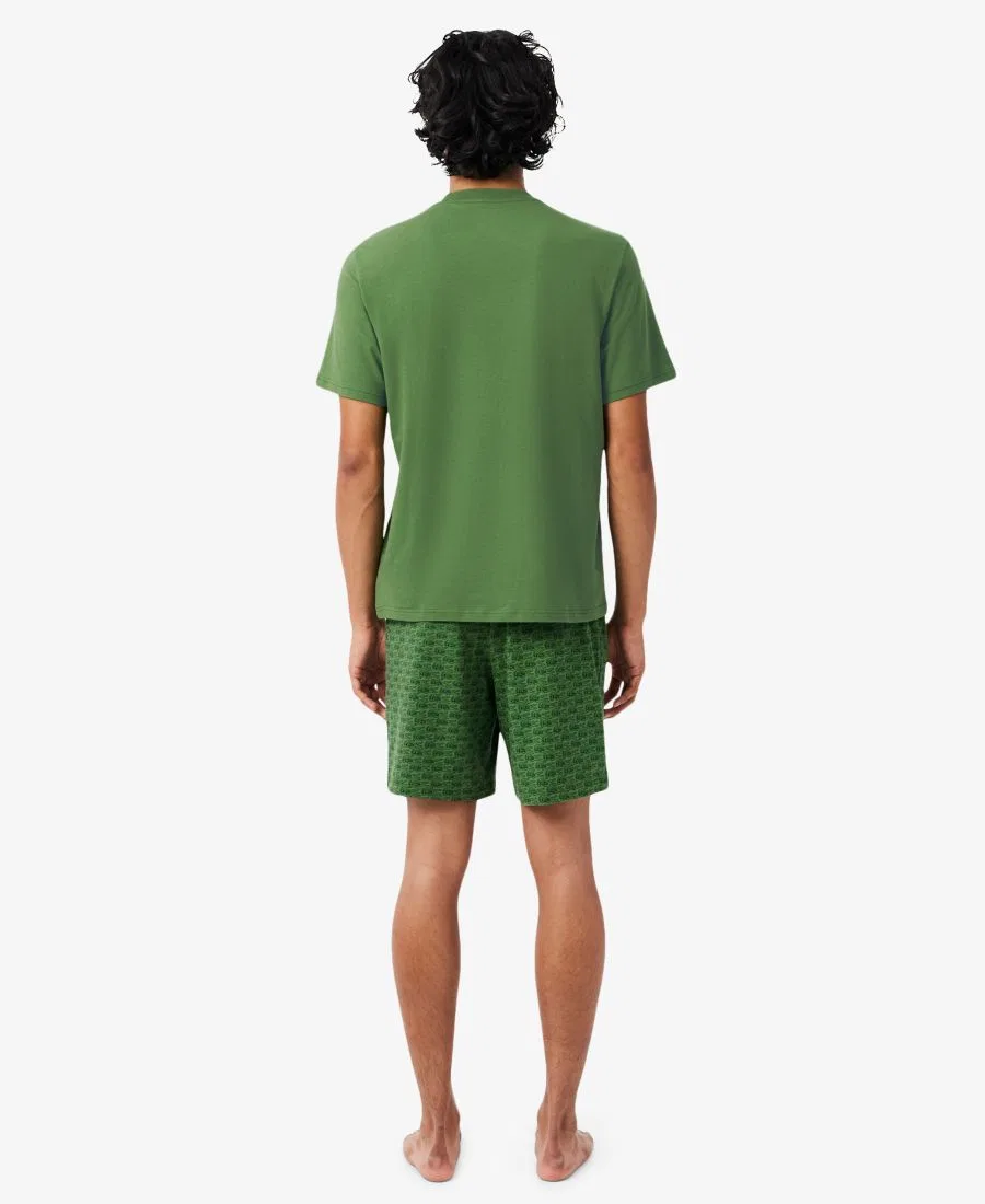Комплект мужской Lacoste Футболка и шорты, 100% хлопок, темно-синий — фото 3
