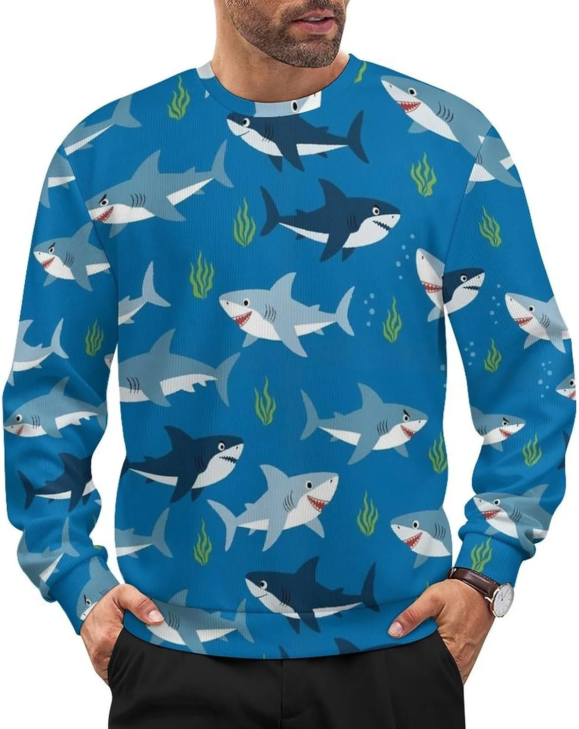 

Мужской вязаный свитер Casual Textured Pullover с длинными рукавами Meaudiwes