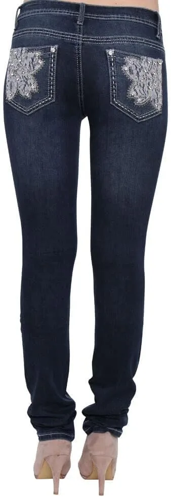 

Jack David/LA Idol/Sexy Couture Женские джинсы Bootcut/Skinny Blue Stretchy Denim с пайетками SEXY COUTURE JEANS FOR LOVE