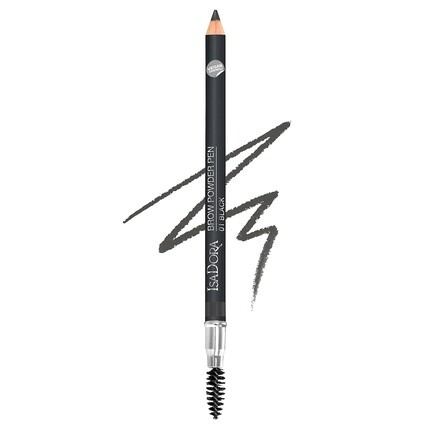 

IsaDora Brow Pencil - Пудра для бровей в форме карандаша - Густые и четкие брови - Стойкий результат - С кистью для бровей - Рисунок волос карандашом для бровей - Черный