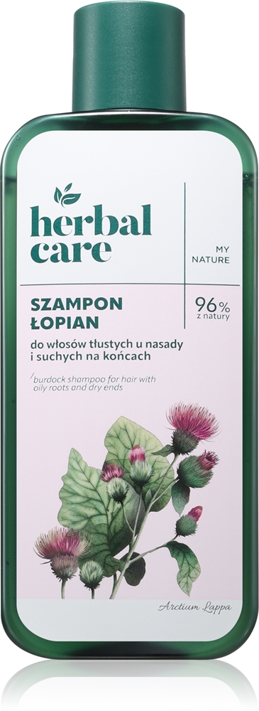 

Репейный шампунь на основе трав для жирной кожи головы и сухих кончиков волос Farmona, 330 мл