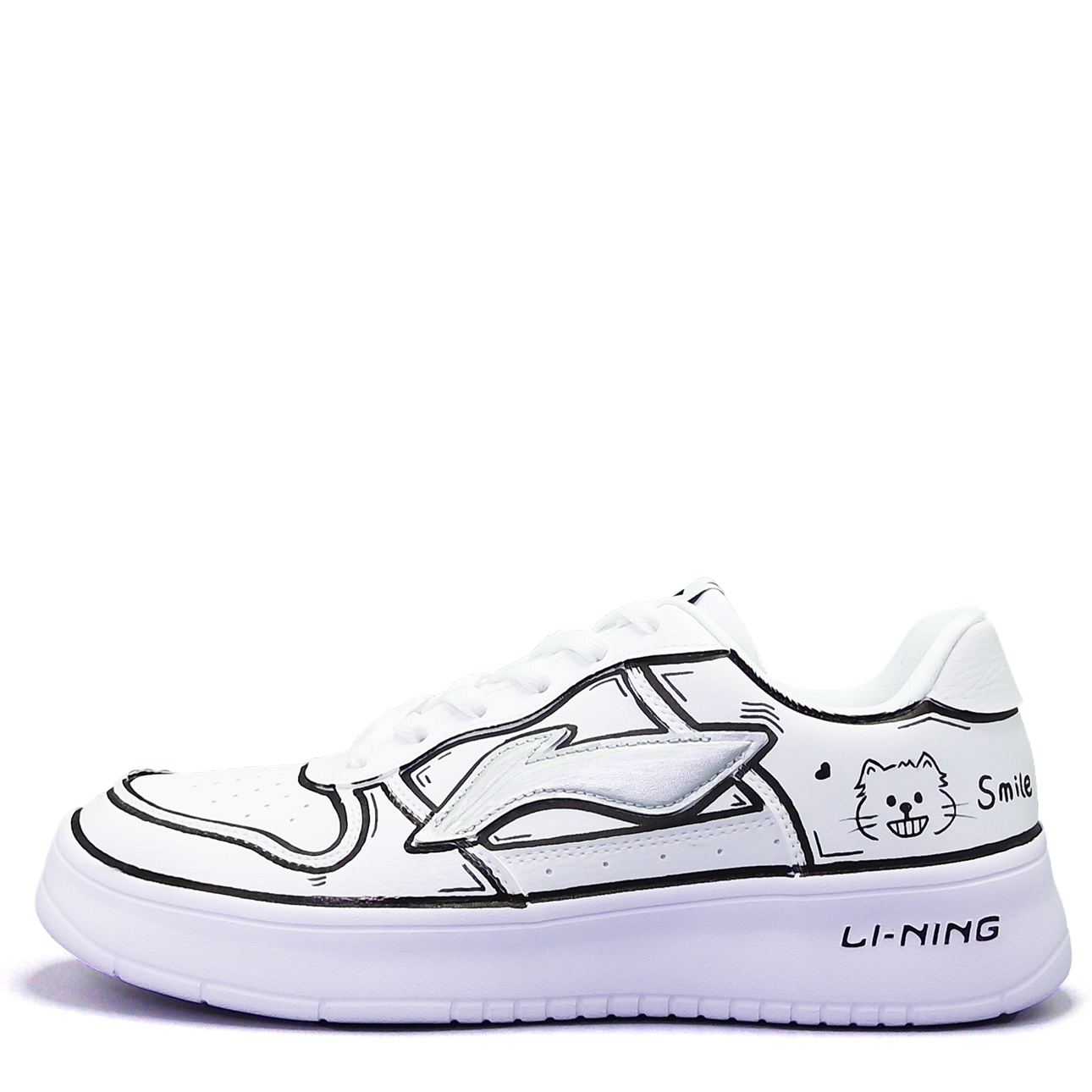 

Кроссовки для скейтбординга LiNing Pontoon Boats Balance Lightweight Breathable Low top, унисекс, белые