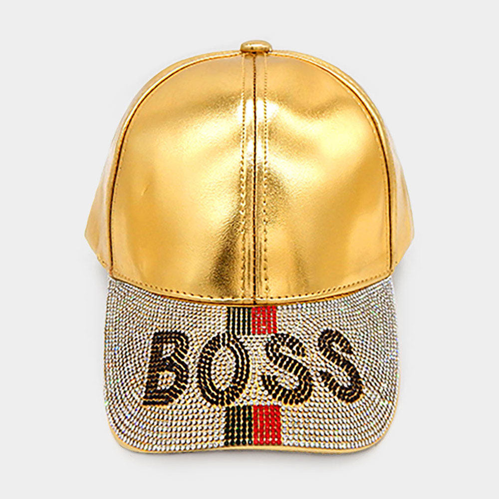 

Бейсболка с надписью Bling Boss FASHNZFAB, золото