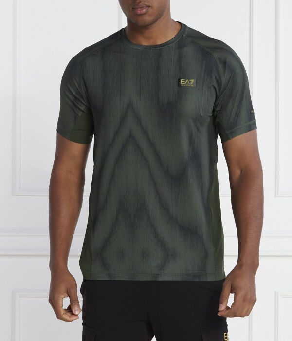

Футболка Ea7 Regular Fit с узором, зеленый