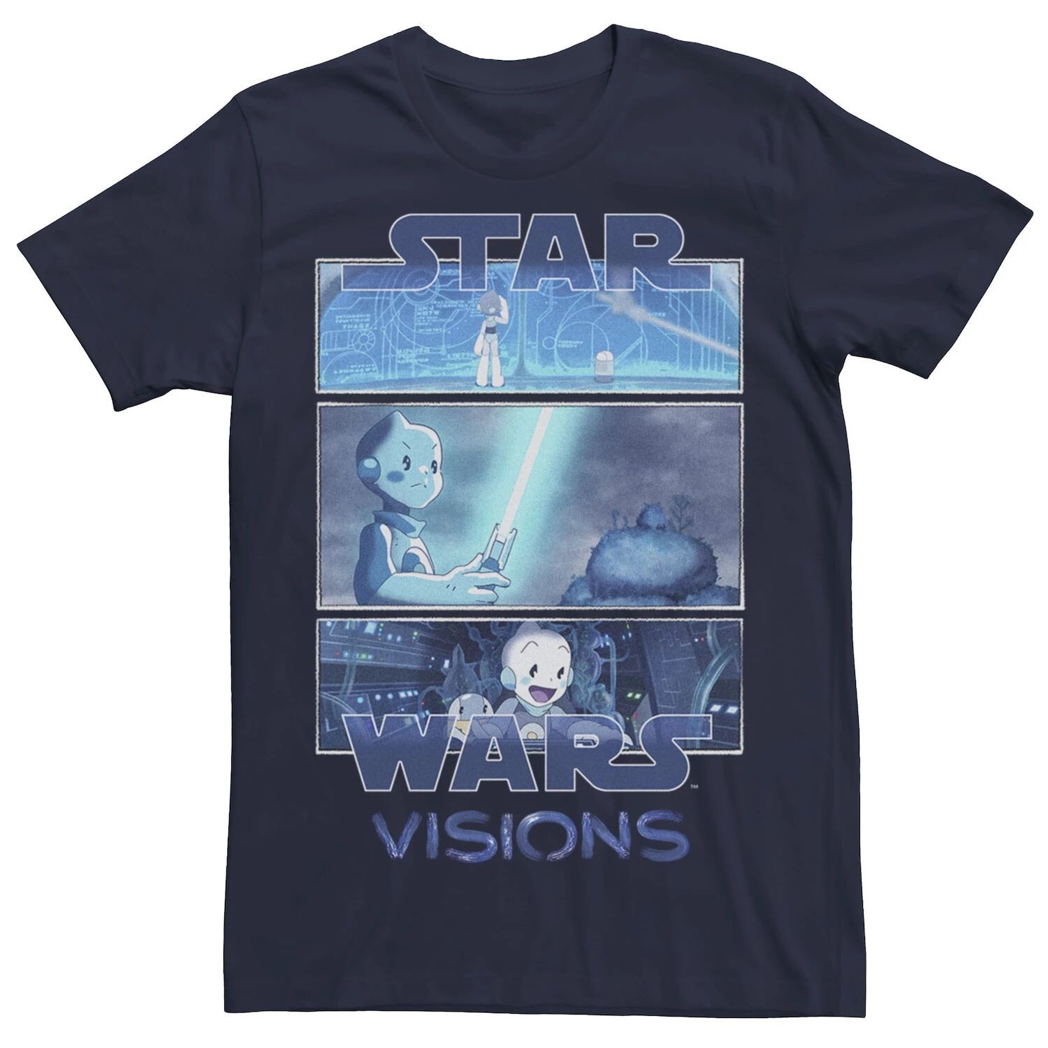 

Мужская футболка с тремя панелями и логотипом Star Wars Visions Licensed Character