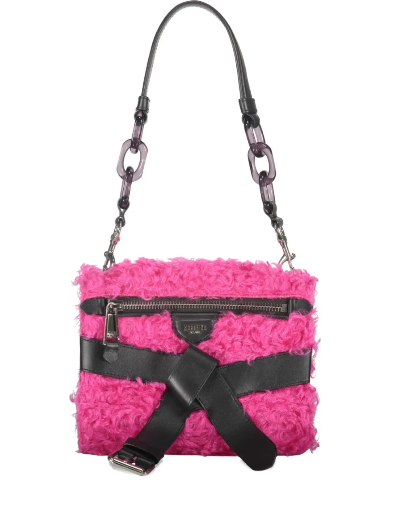 

Сумка через плечо Moschino с цепочкой, розовый