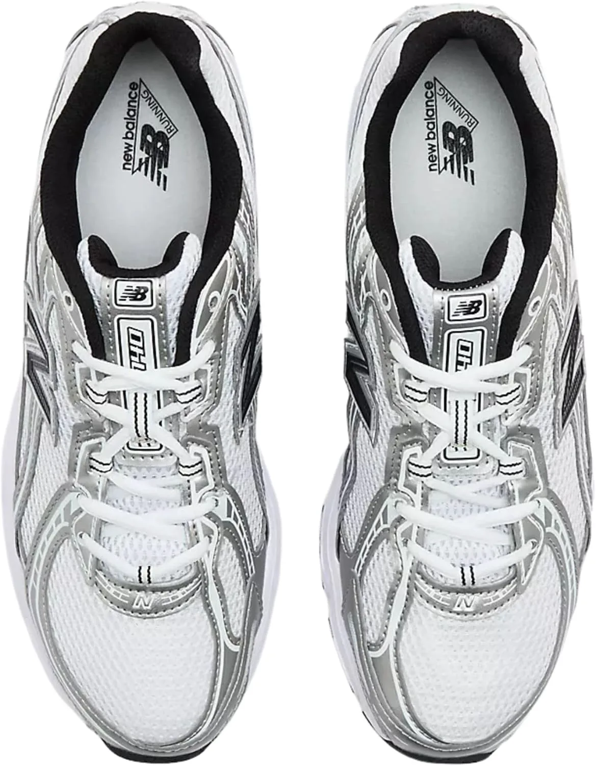 Мужские теннисные кроссовки New Balance FuelCell 996 V4 для жесткого корта, белый/металлик серебристый — фото 2