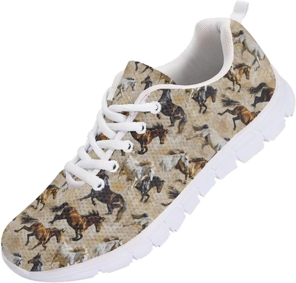 

Мужские кроссовки Funnydude Funny Print, легкие, для осени, повседневные, для прогулок и тенниса, Horse