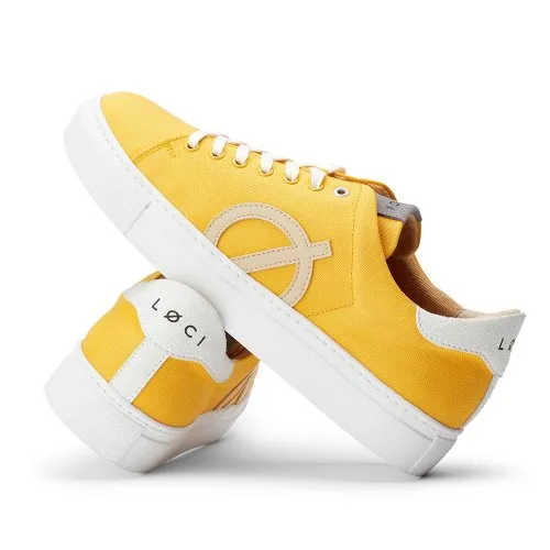 Кроссовки из переработанного пластика LOCI LC-009-008 mustard/natural/beige — фото 2