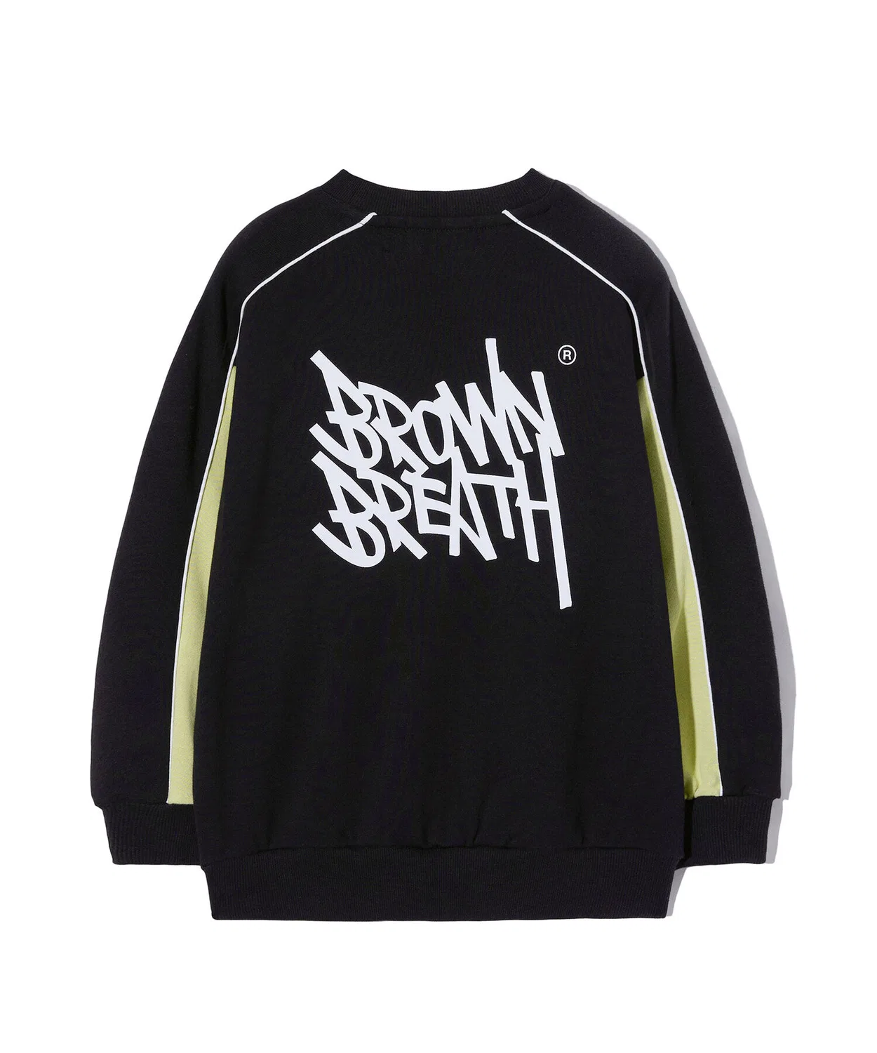 Детский свитшот Kids Tag Color Block Crewneck Brownbreath Kids, чёрный — фото 2