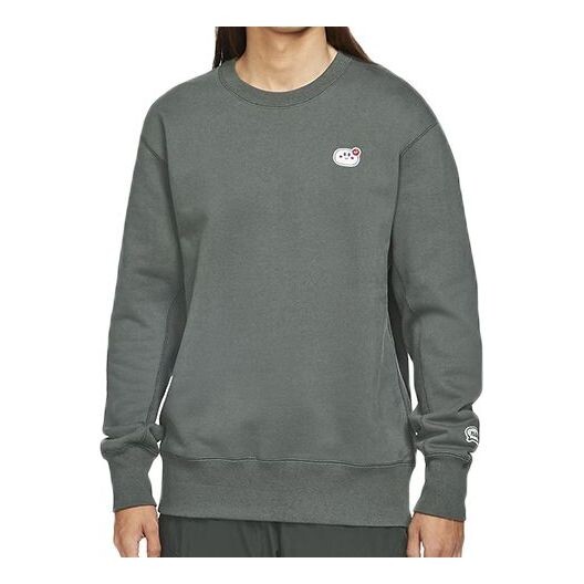 

Толстовка с капюшоном airmoji series sportswear logo casual свитер с круглым вырезом Nike, серый