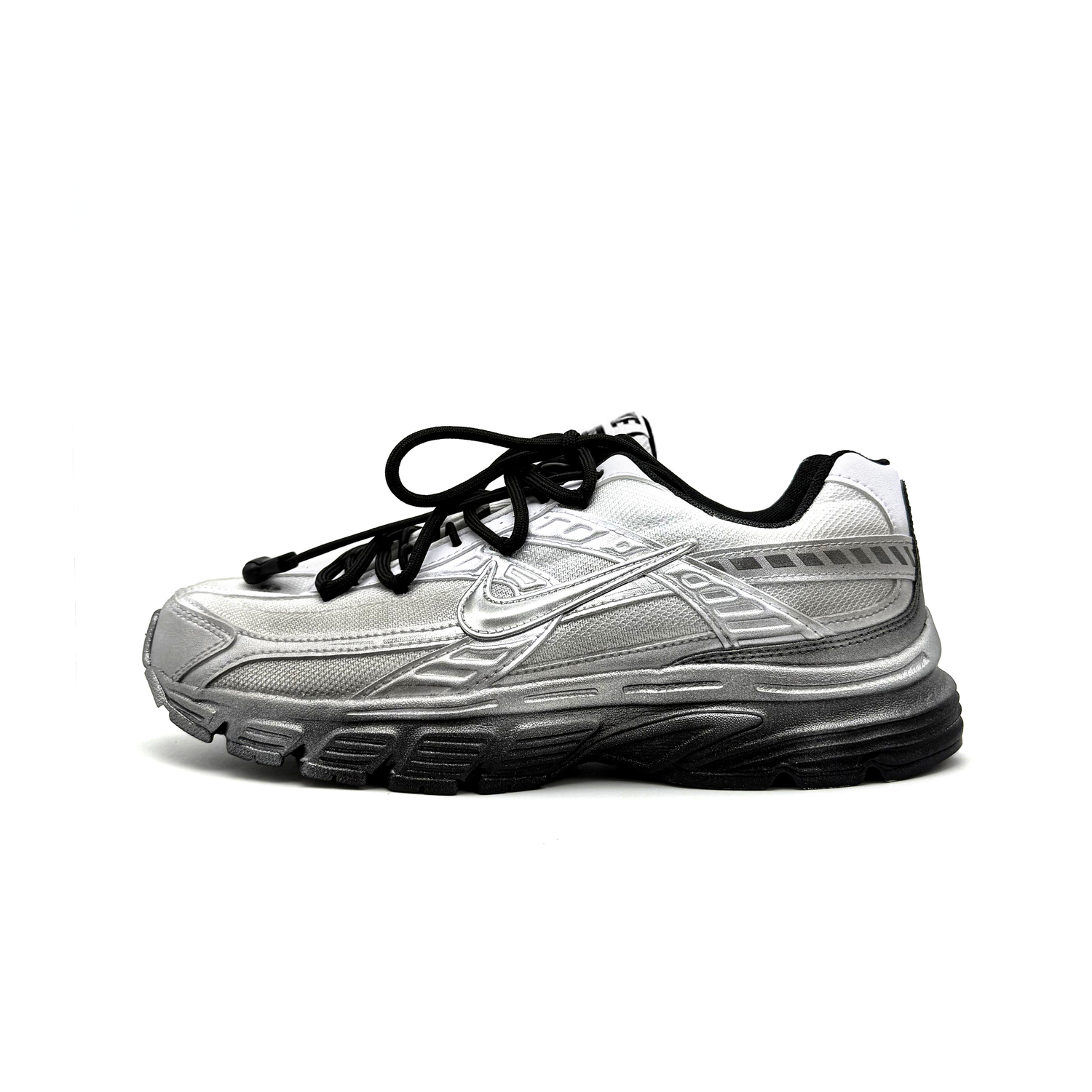 

Nike Инициатор амортизирующие износостойкие дышащие кроссовки с низким верхом унисекс черный серебристый, цвет Black Silver