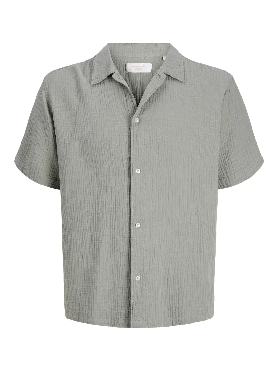 Рубашка с коротким рукавом, хлопковая, JACK & JONES Junior, seagrass