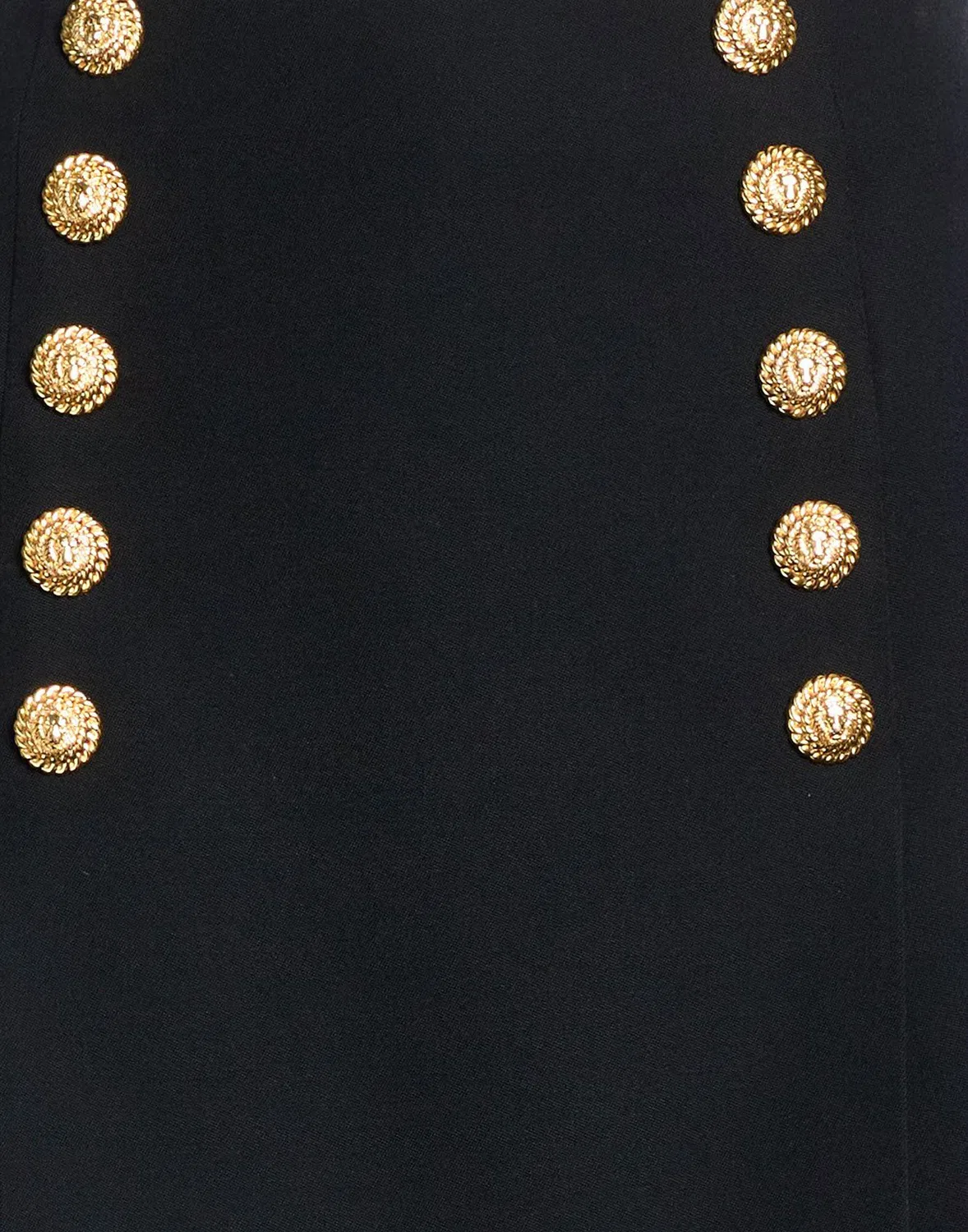 Юбка-карандаш из шерсти Balmain Black — фото 4