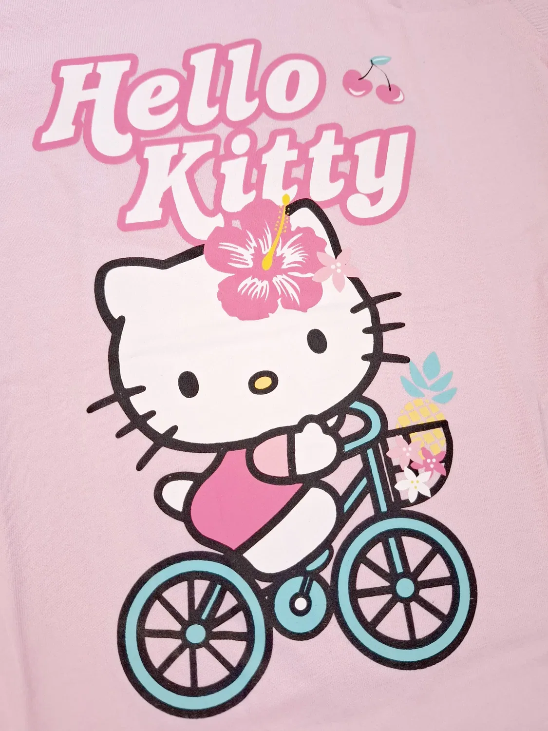 Футболка детская с принтом Hello Kitty, розовая — фото 4