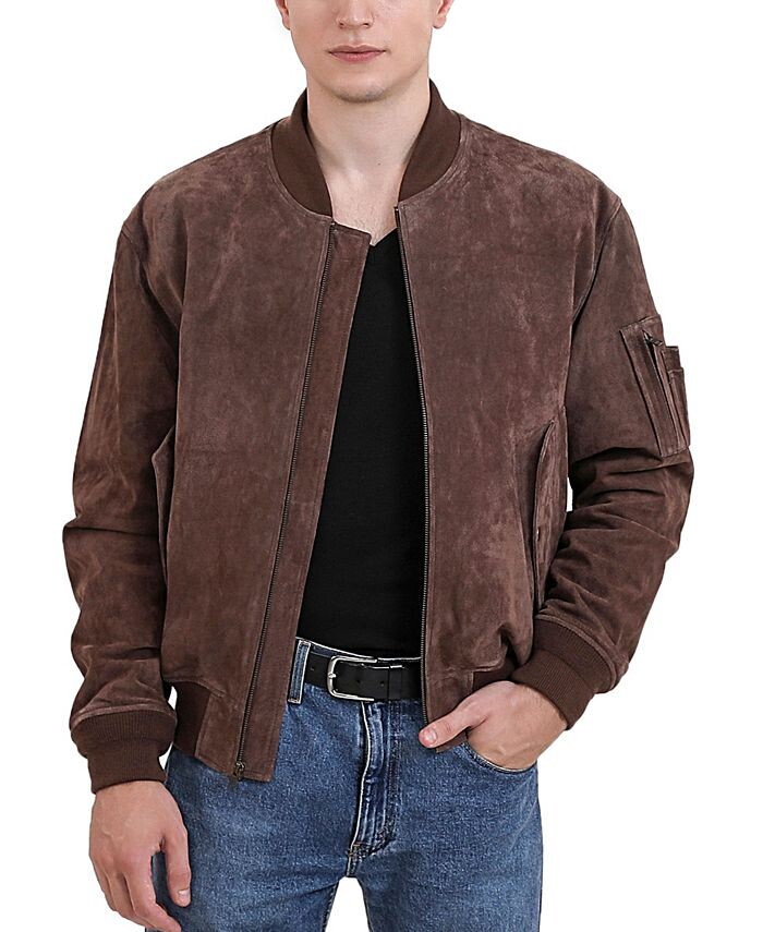 

Мужская замшевая куртка-бомбер MA-1 Landing Leathers, коричневый