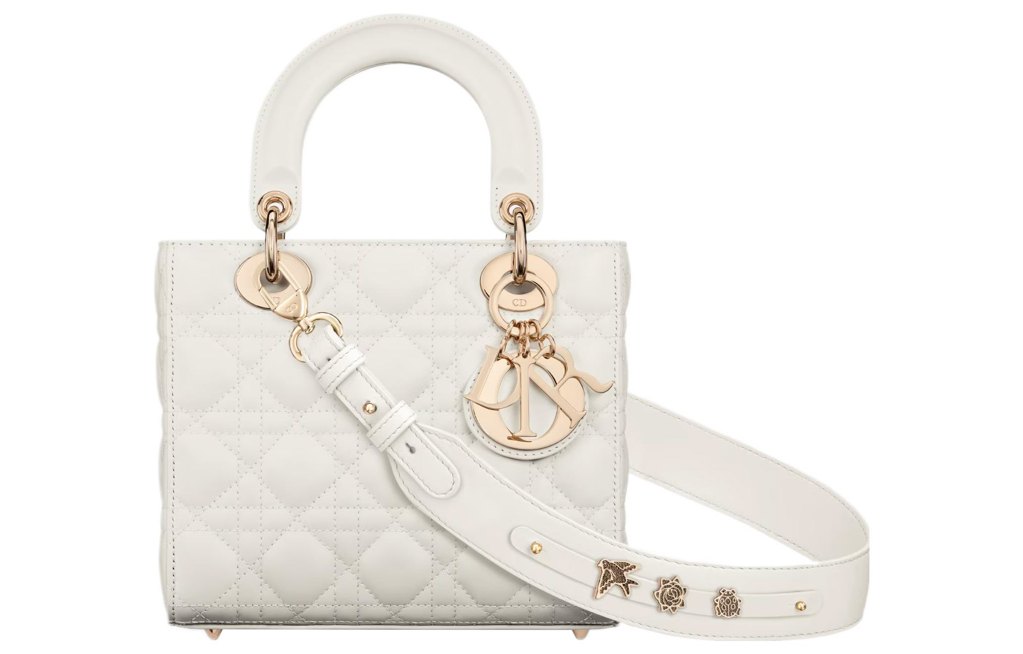 

DIOR Сумка женская ABC Lady из кожи ягненка через плечо кроссбоди маленькая бежевая