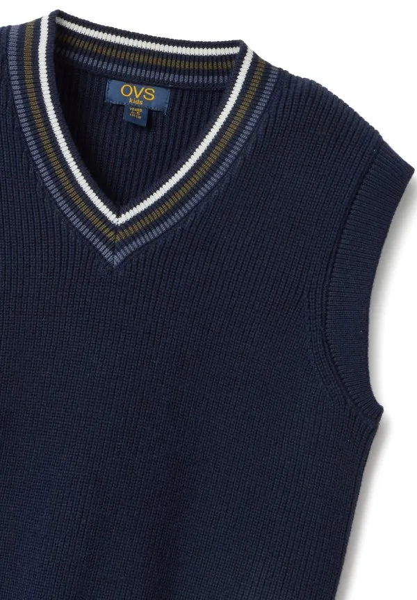 Джемпер с v-образным вырезом стандартного кроя Ovs, Dark Blue — фото 4