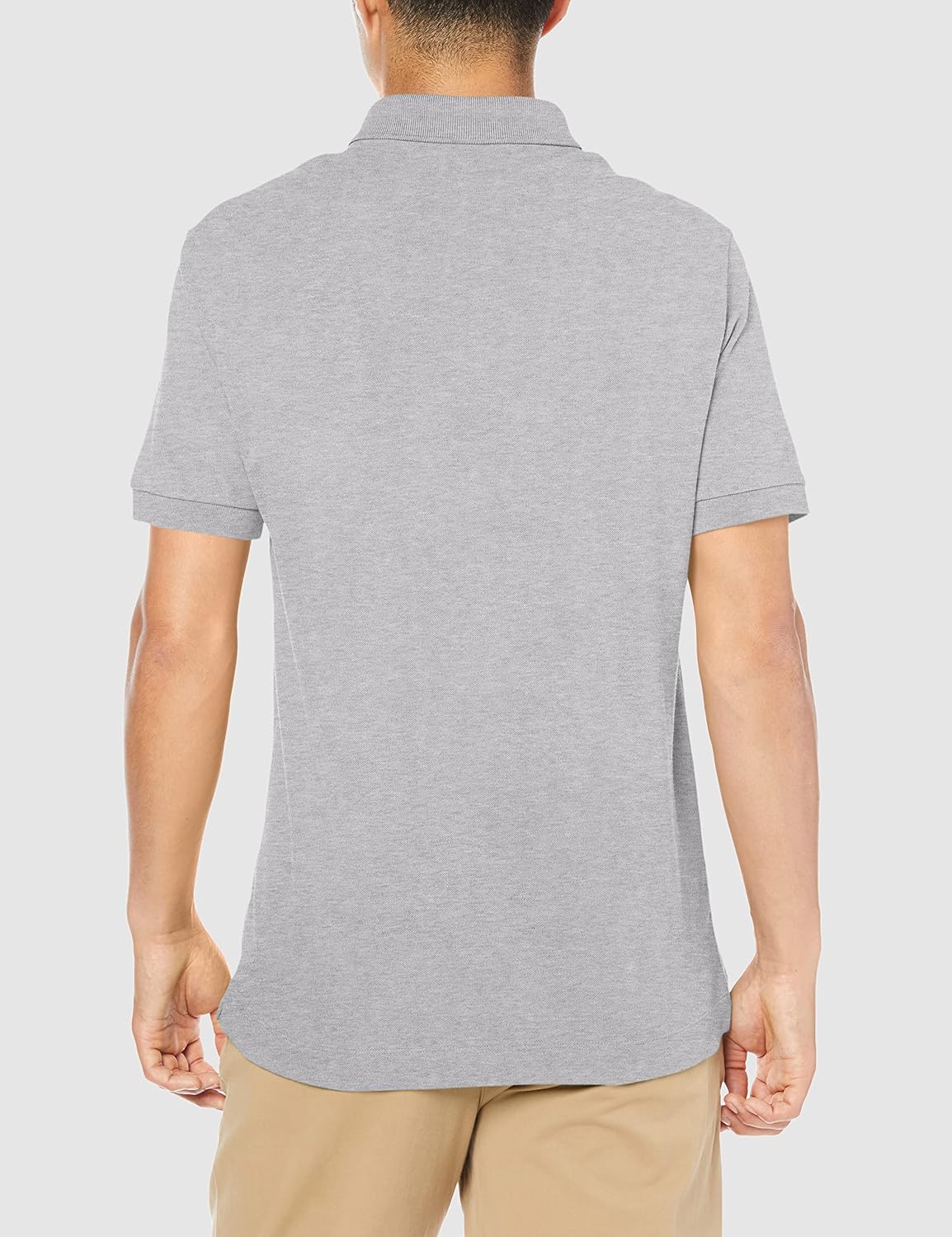 Мужская поло-рубашка Lacoste Regular Fit Stretch Paris (с коротким рукавом) PH5522L (старый цвет), серебристо-серый — фото 2