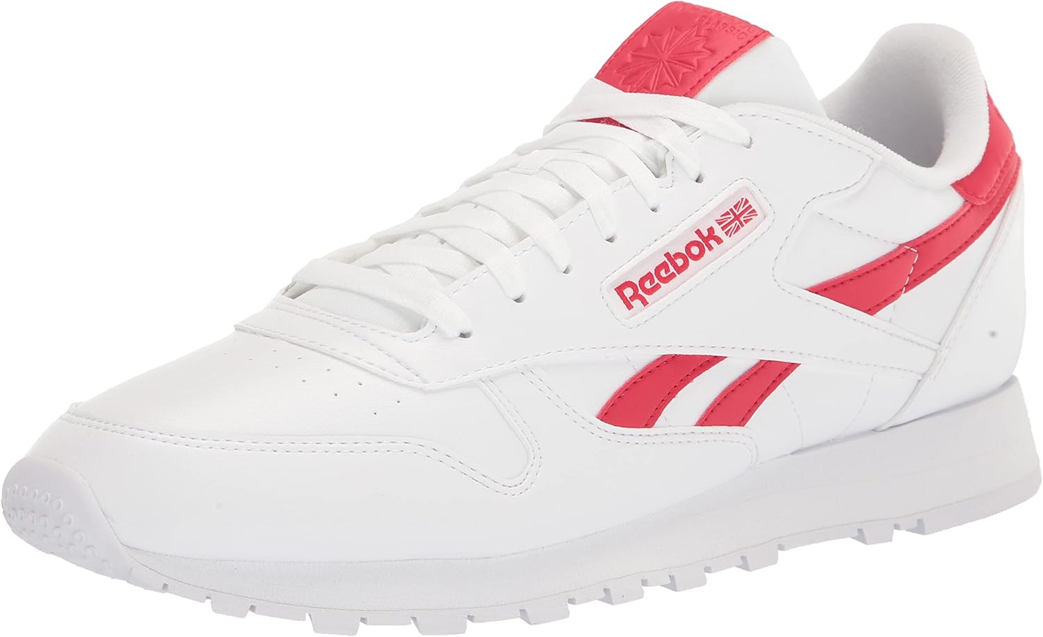 Классические кожаные кроссовки для взрослых, унисекс V1 Reebok, белый/красный
