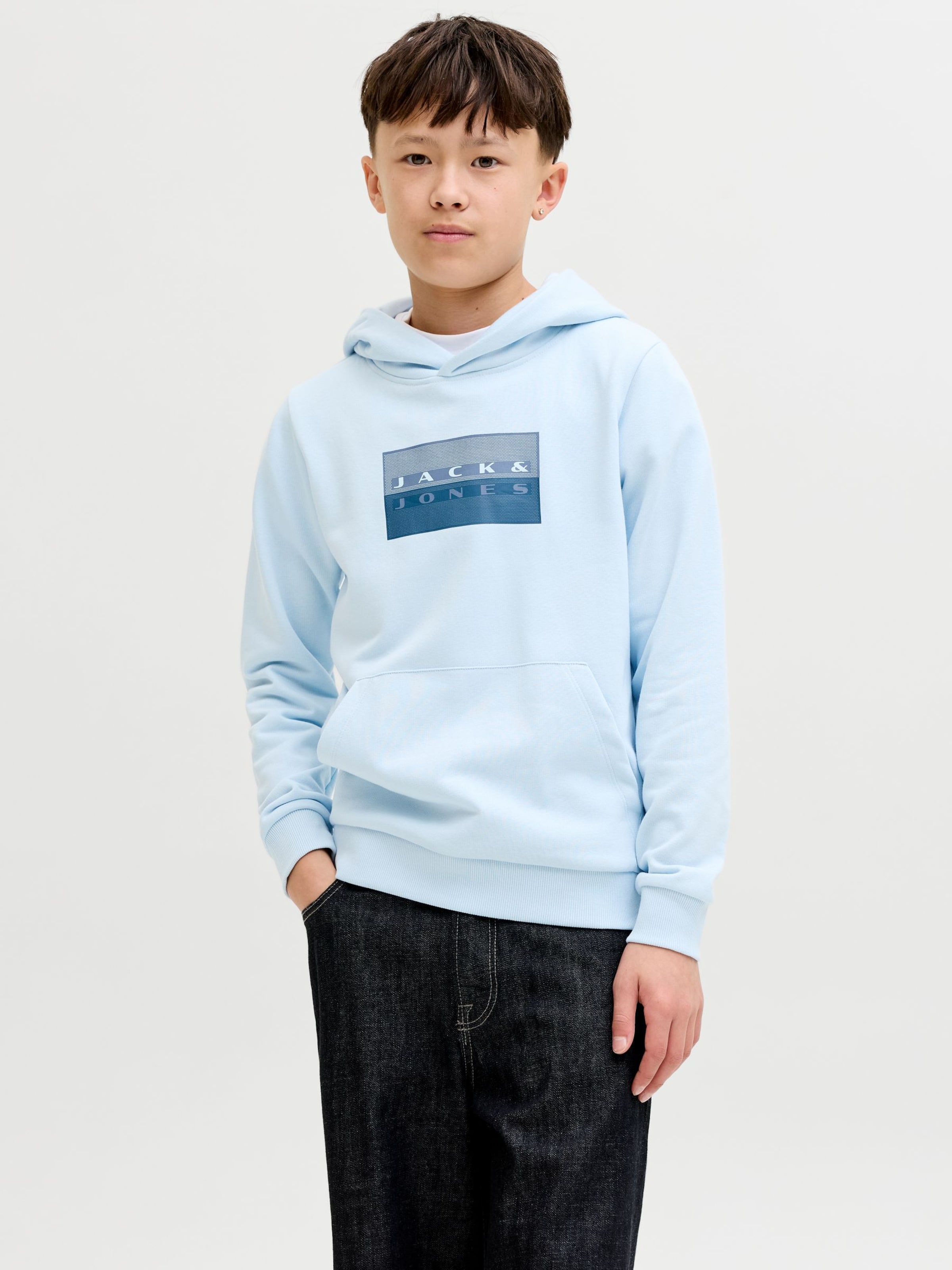 Jack & Jones Junior Толстовка 'JCOFusion' в цветах дымчато-голубой, сапфировый, светло-голубой — фото 3