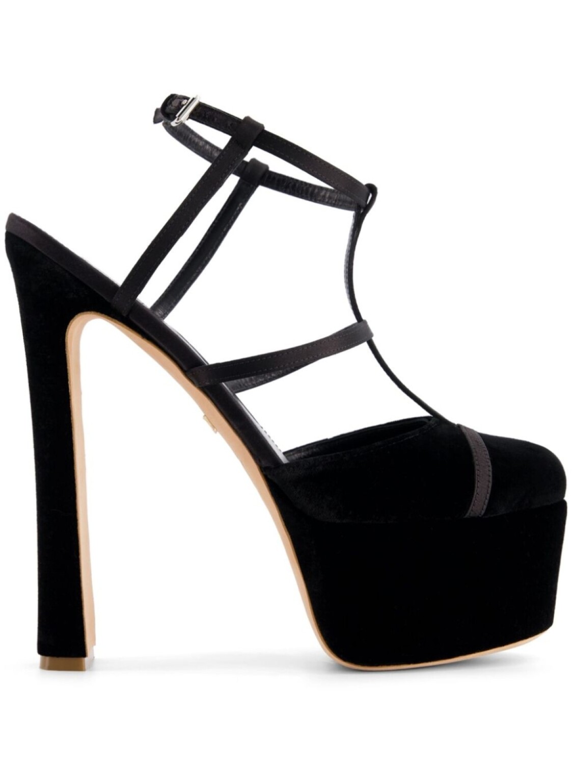 

Бархатные туфли на платформе Giambattista Valli, черный