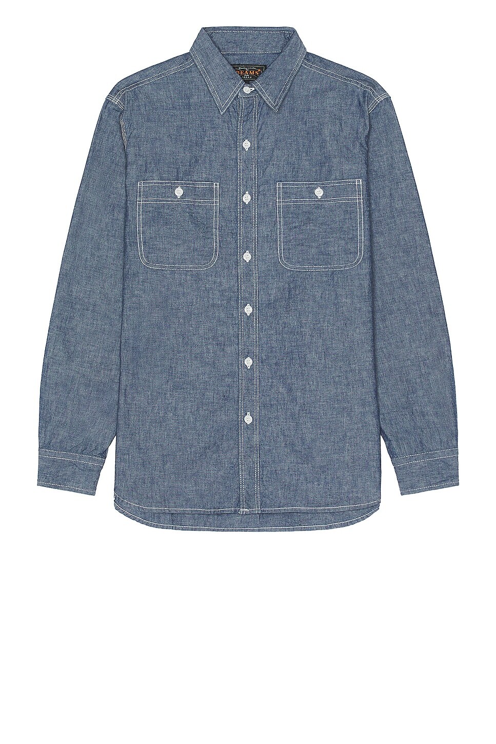 

Рубашка Beams Plus Work Chambray Shirt, синий